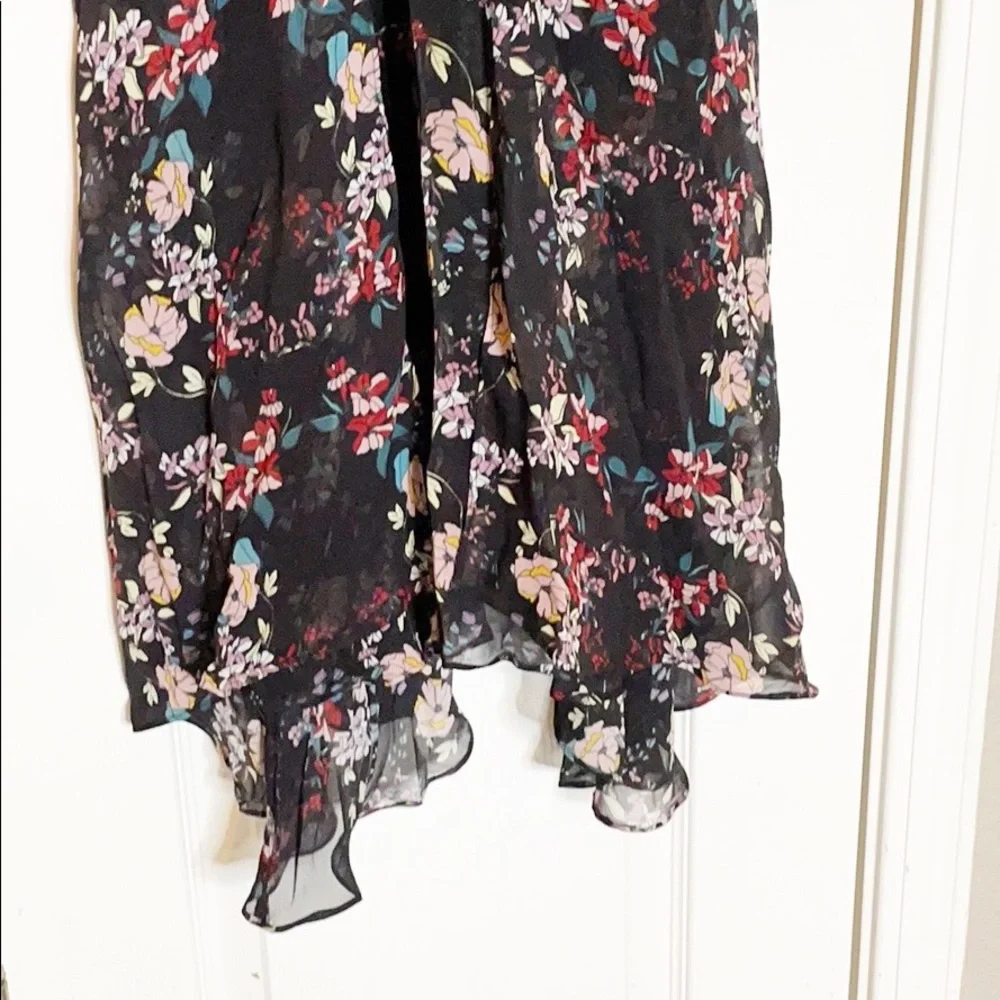 NICHOLAS Floral Chain Neck Wrap Silk Dress - Picture 11 of 15